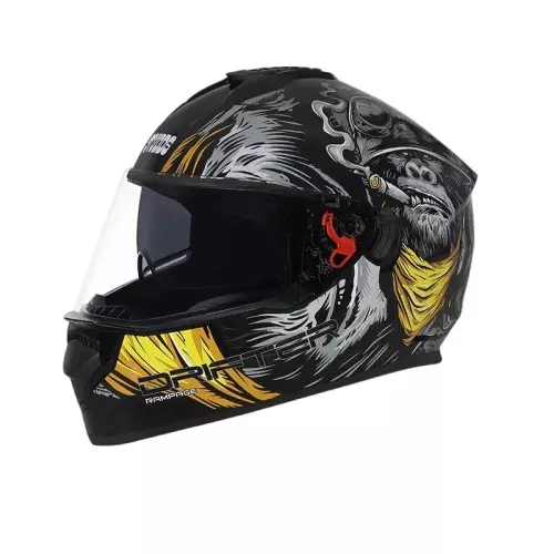 Buy Studds DRIFTER D3 DECOR Black & Yellow L (58 cm) Full Face Helmet