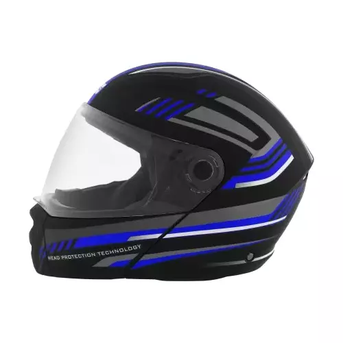 Studds NINJA ELITE SUPER D1 DECOR Matt Black 580 mm Large Full Face Flip-up Helmet, D1 MATT BLACK N1