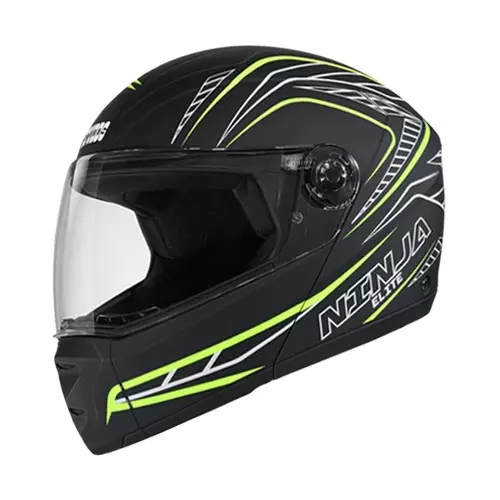 Studds Black Full Face Helmet, Ninja Elite Super D5 Decor Black N5 Series