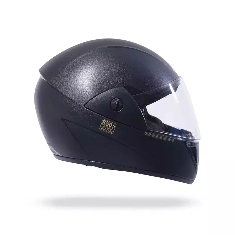 HIKER by VARROC Wave Natural Full Face Helmet for Men 580 mm S Size Black ISI Certified Flip-Up, Lightweight, Polycarbonate Visor for Clear Visibility (Pack of 10)