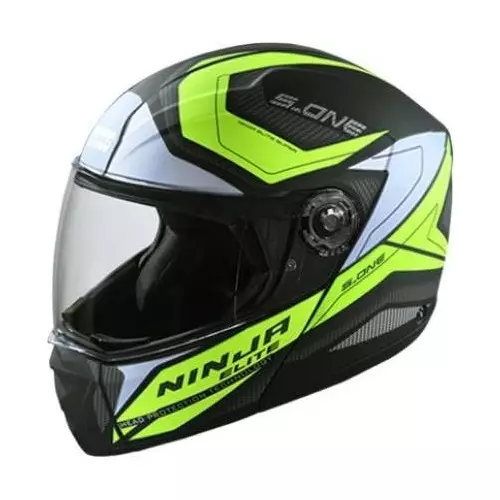 Studds Black Full Face Helmet, Ninja Elite Super D4 Decor Black N5 Series
