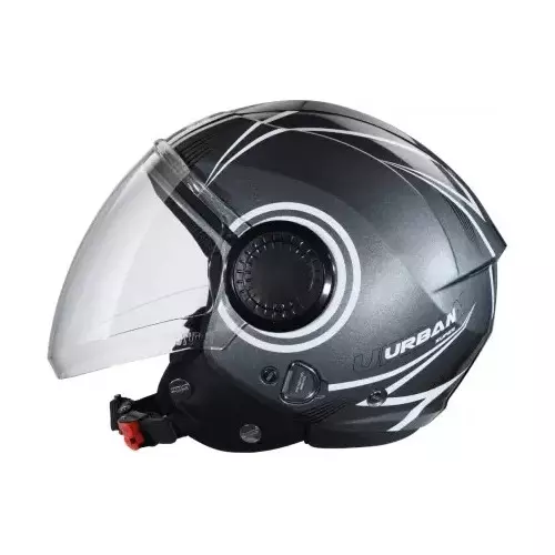 Studds URBAN SUPER D1 DECOR GREY (580 mm) Large Open Face Helmet, GUN GREY N6