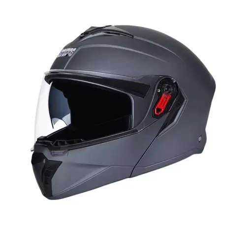 Buy Studds TROOPER MATT GUN GREY L (58 cm) Flip Off FullFace Helmet