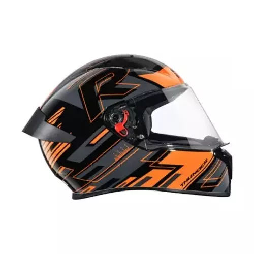 Studds N10 Black Xtra Large (600 mm) Full Face Helmet, Thunder D3 Decor