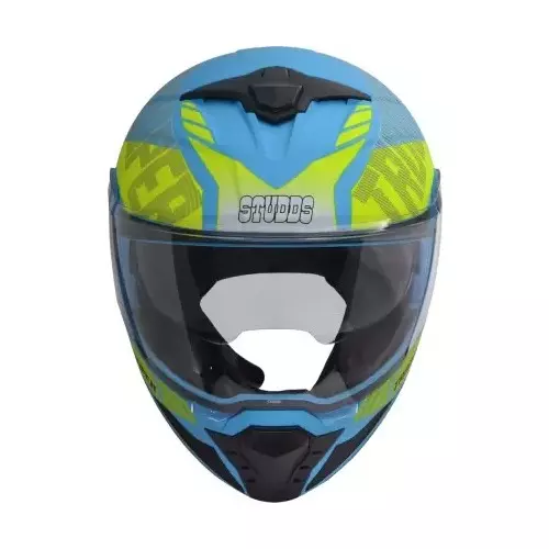 Studds TROOPER D1 DECOR BLUE (570 mm) Medium Full Face Flip-Up Helmet, D1 BLUE N5