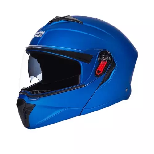 Buy Studds TROOPER MATT BLUE L (58 cm) Flip Off FullFace Helmet Online