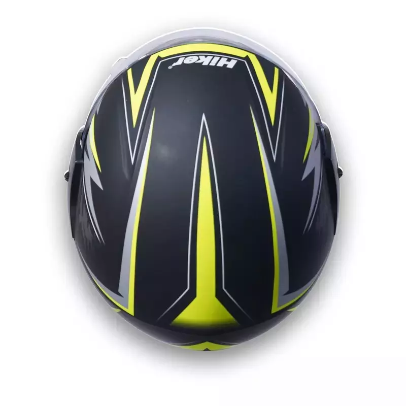 HIKER by VARROC Wave Pro Max HD2 Full Face Helmet for Men & Women 580 mm S Size Matt Black and Yellow ISI Certified Flip-Up, Lightweight, Polycarbonate Visor for Clear Visibility (Pack of 4)