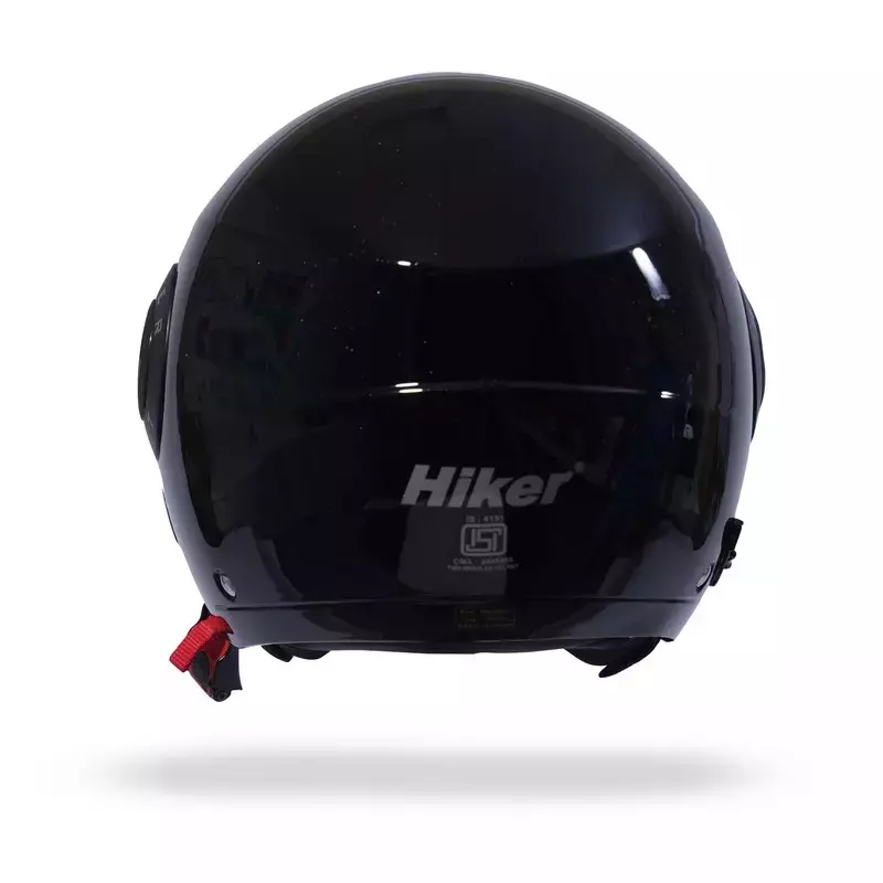 HIKER by VARROC Orbit Pro Half Face Helmet for Men & Women 580 mm S Size Gloss Black ISI Certified, Lightweight, Polycarbonate Visor for Clear Visibility (Pack of 10)