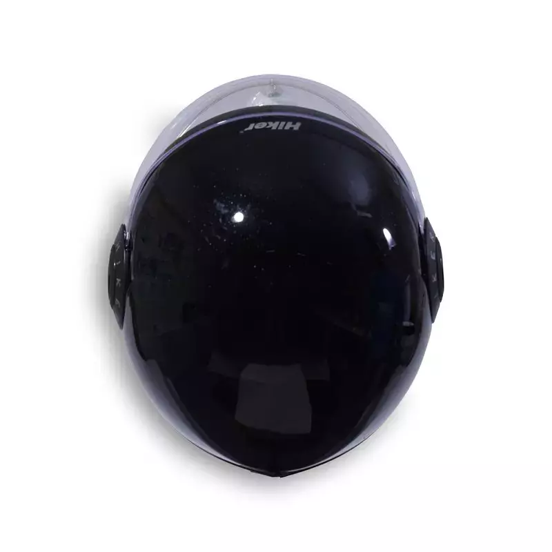 HIKER by VARROC Orbit Pro Half Face Helmet for Men & Women 580 mm S Size Gloss Black ISI Certified, Lightweight, Polycarbonate Visor for Clear Visibility (Pack of 10)
