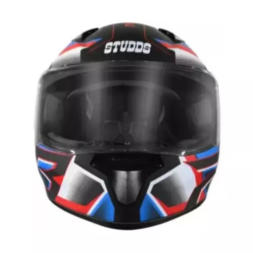 Studds N1 Black & White Medium (570 mm) Full Face Helmet, Thunder D6 Decor