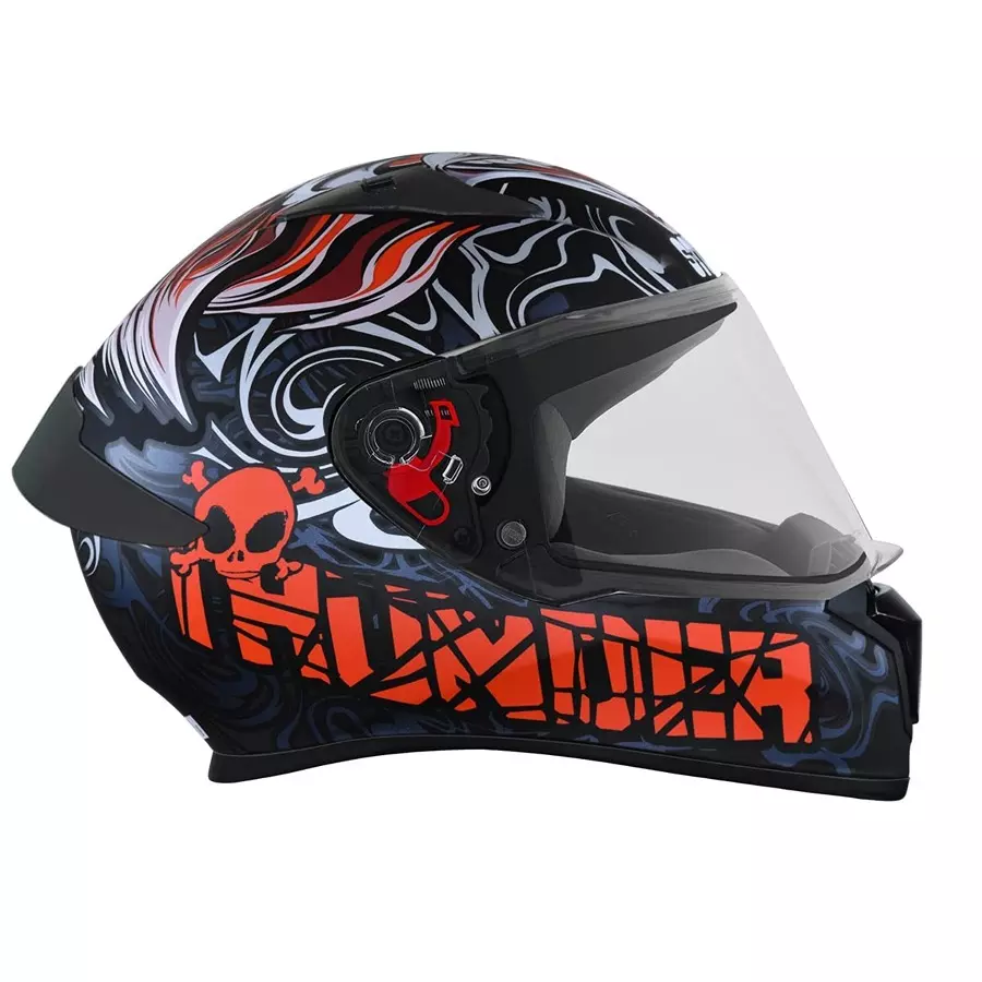 Studds N2 Black Medium (570 mm) Full Face Helmet, Thunder D9 Decor