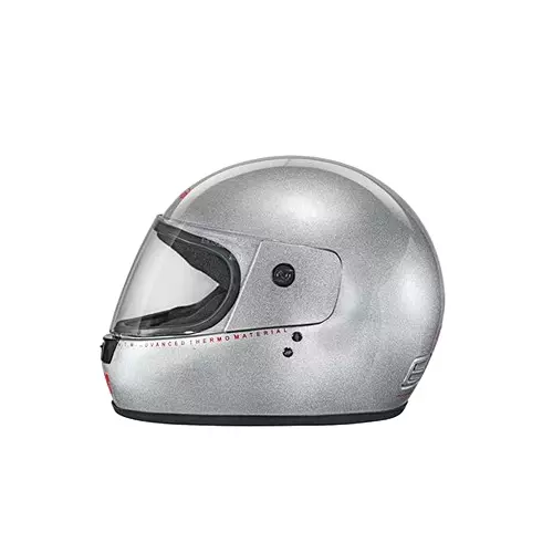Studds BRAVO Silver Grey 570 mm Medium Full Face Helmet, BRAVOSILVERGREY