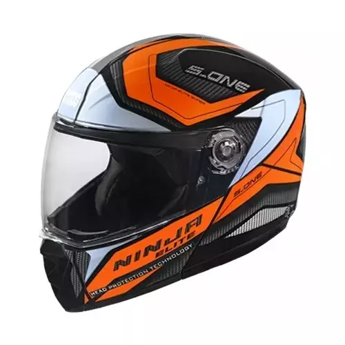 Studds NINJA ELITE SUPER D4 DECOR Black (560 mm) Small Full Face Flip-Up Helmet, D4 BLACK N10