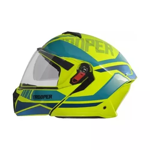 Studds TROOPER D1 DECOR YELLOW (600 mm) X Large Full Face Flip-Up Helmet, D1 YELLOW N3