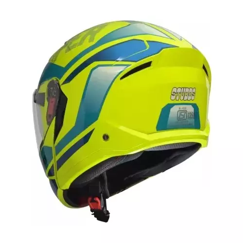 Studds TROOPER D1 DECOR YELLOW (600 mm) X Large Full Face Flip-Up Helmet, D1 YELLOW N3