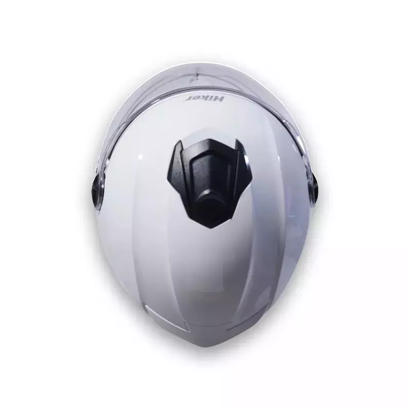 HIKER by VARROC Flash Pro Half Face Helmet for Men & Women 580 mm S Size White ISI Certified, Lightweight, Polycarbonate Glass for Clear Visibility (Pack of 10)