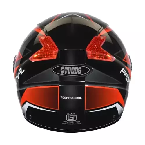 Studds PROFESSIONAL D2 DECOR Matt Black 580 mm Large Full Face Helmet, MATT BLACK N2