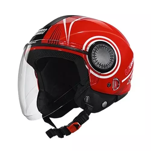 Studds URBAN SUPER D1 DECOR MATT RED (600 mm) X Large Open Face Helmet, MATT RED N6