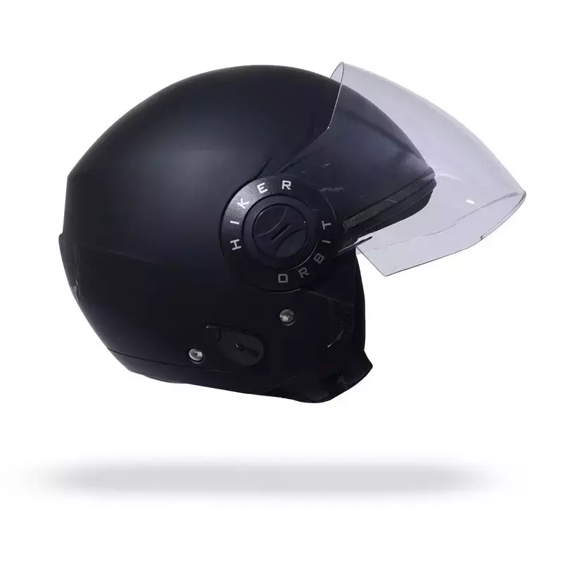 HIKER by VARROC Orbit Pro Half Face Helmet for Men & Women 580 mm S Size Matt Black ISI Certified, Lightweight, Polycarbonate Visor for Clear Visibility (Pack of 4)