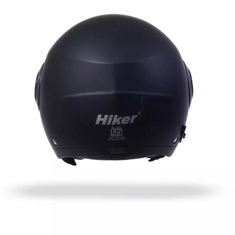 HIKER by VARROC Orbit Pro Half Face Helmet for Men & Women 580 mm S Size Matt Black ISI Certified, Lightweight, Polycarbonate Visor for Clear Visibility (Pack of 4)
