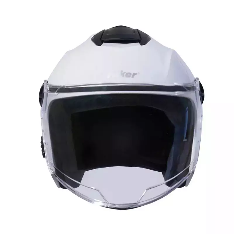HIKER by VARROC Flash Pro Half Face Helmet for Men & Women 580 mm S Size White ISI Certified, Lightweight, Polycarbonate Glass for Clear Visibility (Pack of 4)