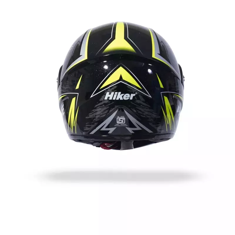 HIKER by VARROC Wave Pro Max HD2 Full Face Helmet for Men & Women 580 mm S Size Gloss Black and Yellow ISI Certified Flip-Up, Lightweight, Polycarbonate Visor for Clear Visibility (Pack of 10)