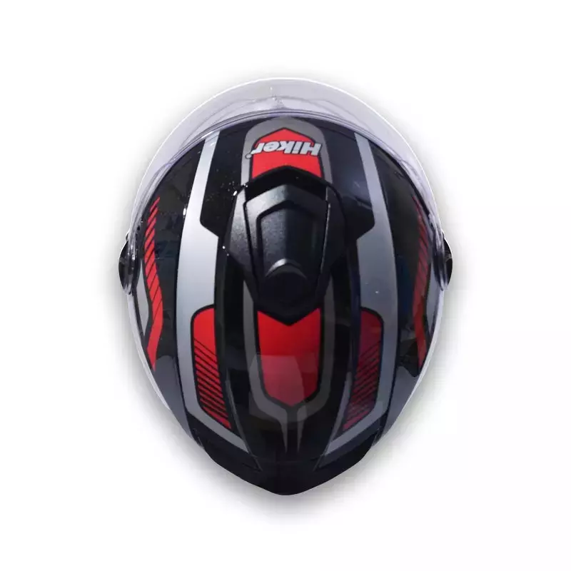HIKER by VARROC Flash Pro Max HD1 Half Face Helmet for Men & Women 580 mm S Size Gloss Black ISI Certified, Lightweight, Polycarbonate Glass for Clear Visibility (Pack of 10)