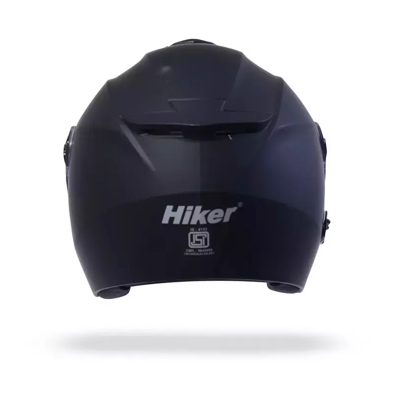 HIKER by VARROC Flash Pro Half Face Helmet for Men & Women 580 mm S Size Matt Black ISI Certified, Lightweight, Polycarbonate Visor for Clear Visibility (Pack of 10)