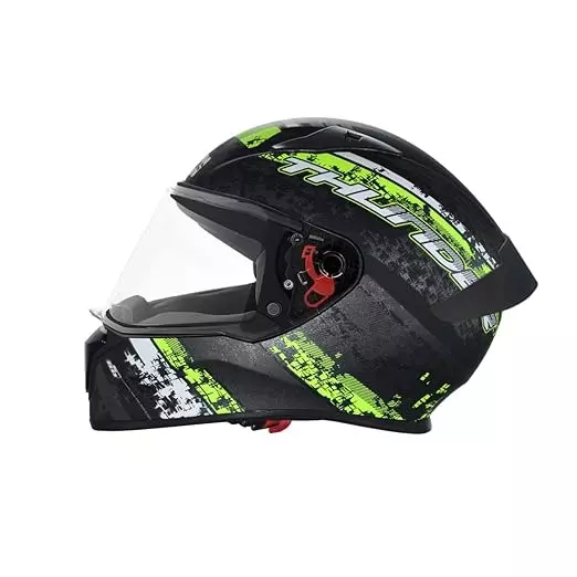 Studds N5 Matt Black Medium (570 mm) Full Face Helmet, Thunder D1 Decor