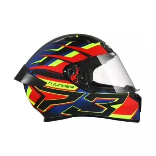 Studds N1 Matt Black & Red Large (580 mm) Full Face Helmet, Thunder D6 Decor