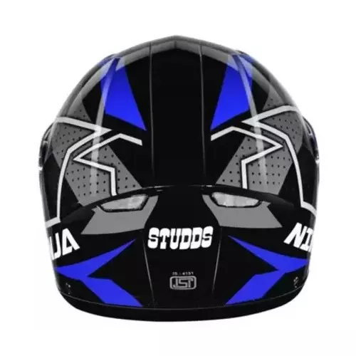 Studds NINJA ELITE SUPER D6 DECOR Black (560 mm) Small Full Face Flip-Up Helmet, BLACK N1