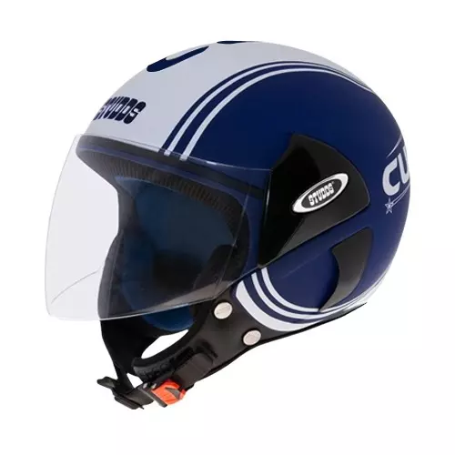 Studds CUB D4 DECOR MATT BLUE (580 mm) Large Open Face Helmet, D4 MATT BLUE N6