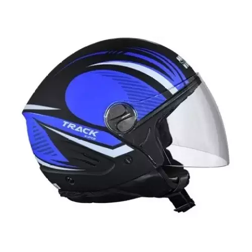 Studds TRACK SUPER D3 DECOR MATT BLACK (580 mm) Large Open Face Helmet, MATT BLACK N1