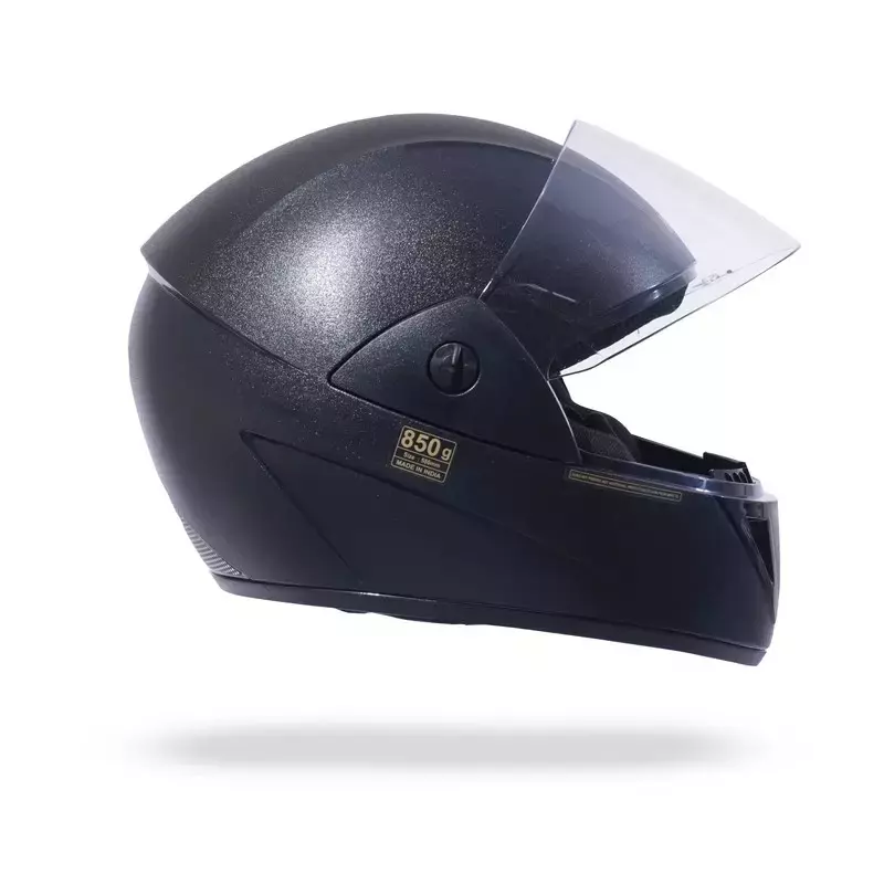 HIKER by VARROC Wave Natural Full Face Helmet for Men 580 mm S Size Black ISI Certified Flip-Up, Lightweight, Polycarbonate Visor for Clear Visibility (Pack of 4)