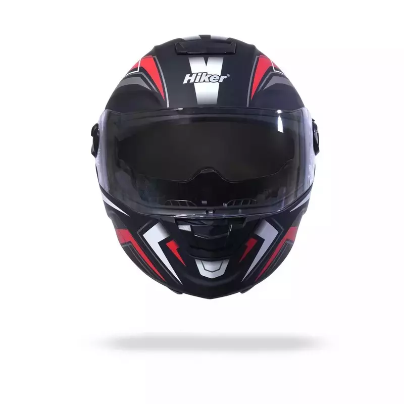 Hiker By Varroc COMET PRO MAX Helmet Black & Red Large 600 mm Full Face, HD1 (Pack of 4)