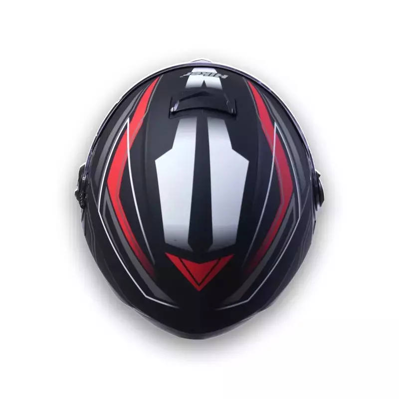 Hiker By Varroc COMET PRO MAX Helmet Black & Red Large 600 mm Full Face, HD1 (Pack of 4)