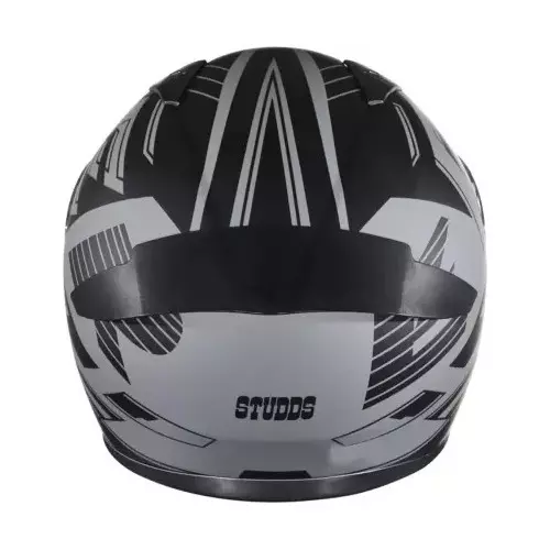 Studds N9 Grey Xtra Large (600 mm) Full Face Helmet, Thunder D3 Decor