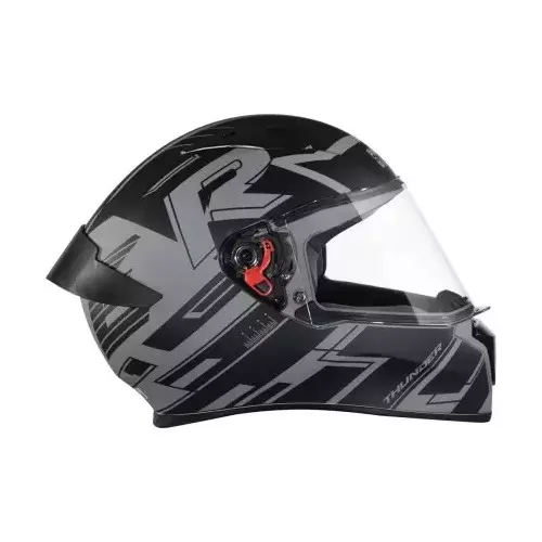 Studds N9 Grey Xtra Large (600 mm) Full Face Helmet, Thunder D3 Decor