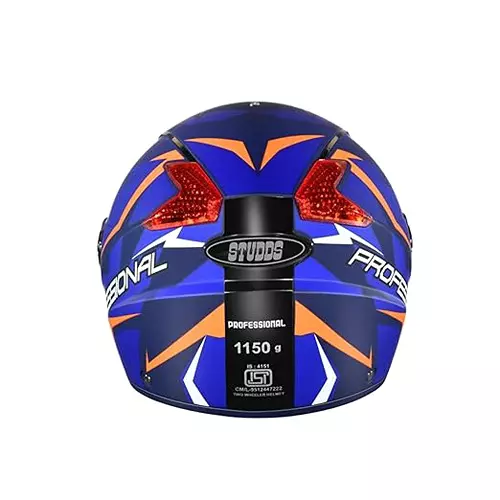 Studds PROFESSIONAL D1 DECOR Blue 580 mm Large Full Face Helmet, BLUE N1