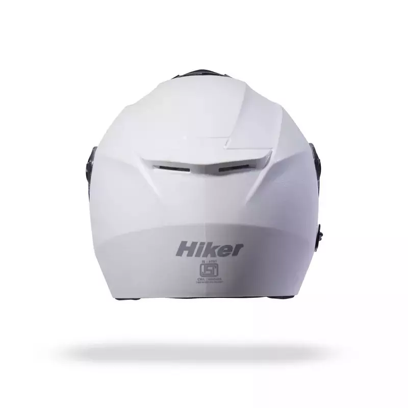 HIKER by VARROC Flash Natural Half Face Helmet for Men & Women 580 mm S Size White ISI Certified, Lightweight, Polycarbonate Glass for Clear Visibility (Pack of 4)