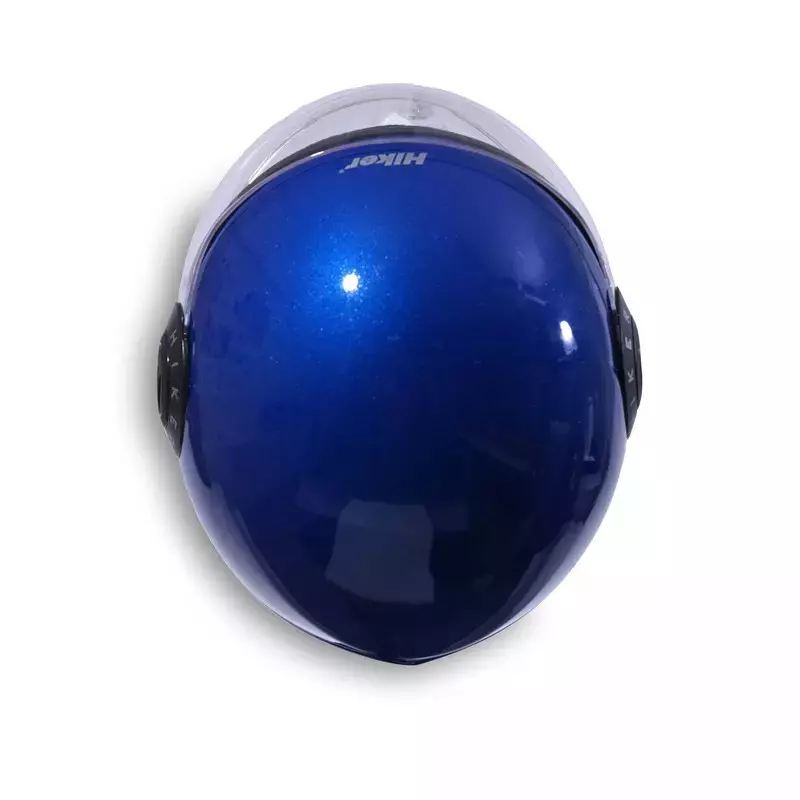 HIKER by VARROC Orbit Pro Half Face Helmet for Men & Women 580 mm S Size Gloss Blue ISI Certified, Lightweight, Polycarbonate Visor for Clear Visibility (Pack of 4)