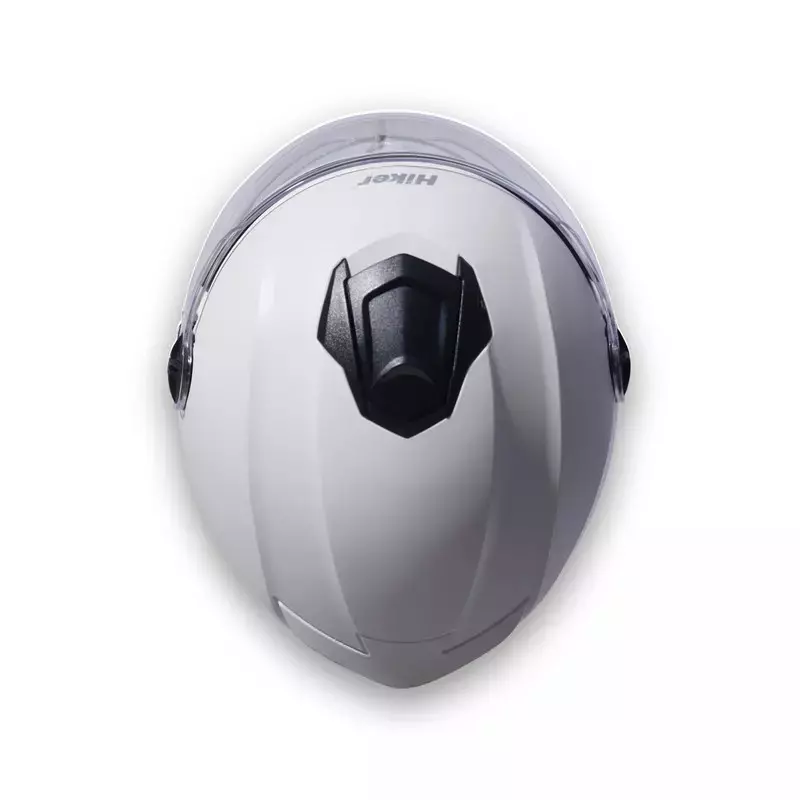 HIKER by VARROC Flash Natural Half Face Helmet for Men & Women 580 mm S Size White ISI Certified, Lightweight, Polycarbonate Glass for Clear Visibility (Pack of 10)