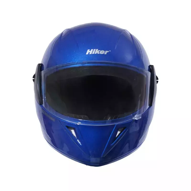 HIKER by VARROC Wave Pro Full Face Helmet for Men & Women 580 mm S Size Gloss Blue ISI Certified Flip-Up, Lightweight, Polycarbonate Visor for Clear Visibility (Pack of 10)