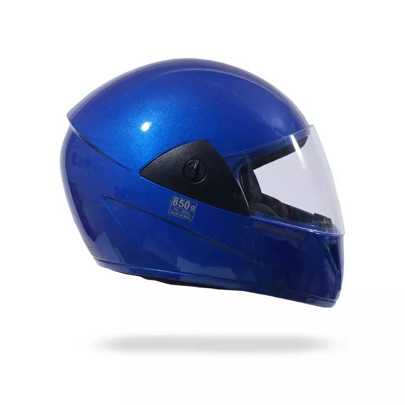 HIKER by VARROC Wave Pro Full Face Helmet for Men & Women 580 mm S Size Gloss Blue ISI Certified Flip-Up, Lightweight, Polycarbonate Visor for Clear Visibility (Pack of 10)