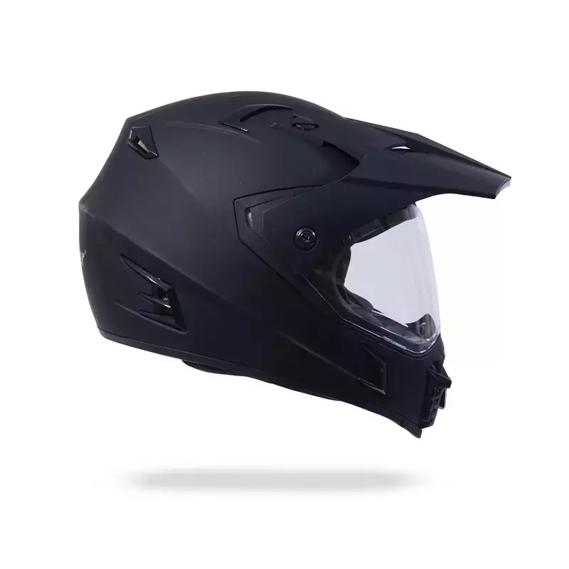 HIKER by VARROC Meteor Full Face Helmet for Men & Women 600 mm L Size Matt Black ISI Certified Flip-Up, Lightweight, Polycarbonate Visor for Clear Visibility (Pack of 10)