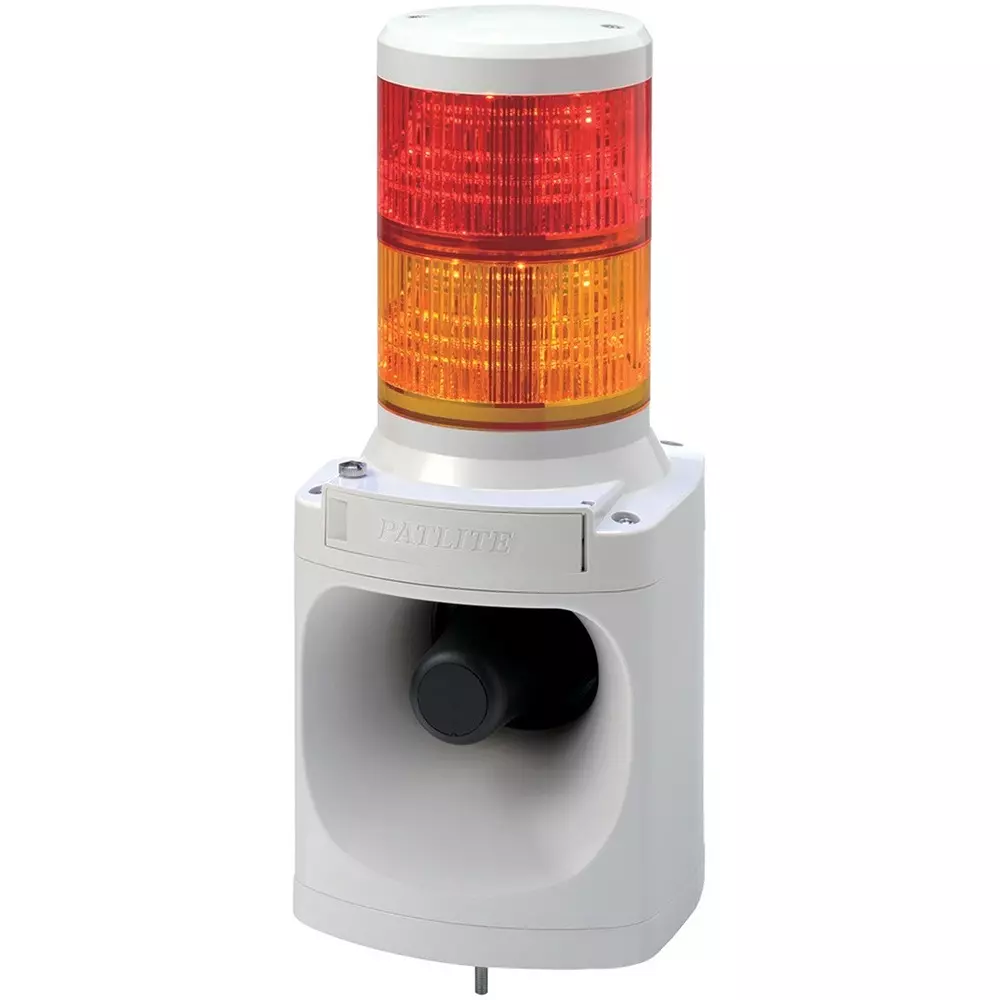 PATLITE LKEH-F Series Electronic Sound Alarm AC 220 V Rated Voltage Φ100 mm Outer Dia, LKEH-220FC-RY