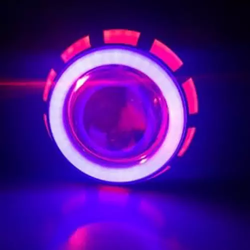 GENERIC LED Angel's Eye Ring Projector Lamp Red and White (Pack of 2)