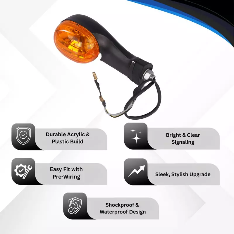 Varroc Indicator for Hero C-100 Amber Lens Color, K353026800 (Pack of 2)