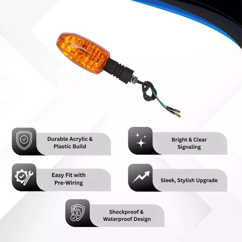 Varroc Indicator for Bajaj Platina Amber Lens Color, K353253700 (Pack of 2)