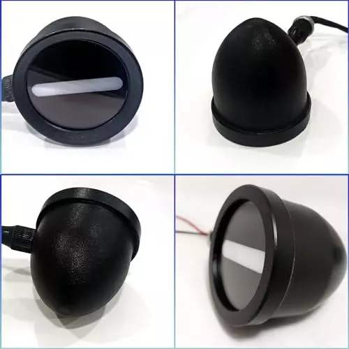 Auto Pearl Motorcycle Indicator Lamp Minus Sign (-) Type Yellow & White Compatible For Revolt Rv 400, METALindicator_Blk_RV_400